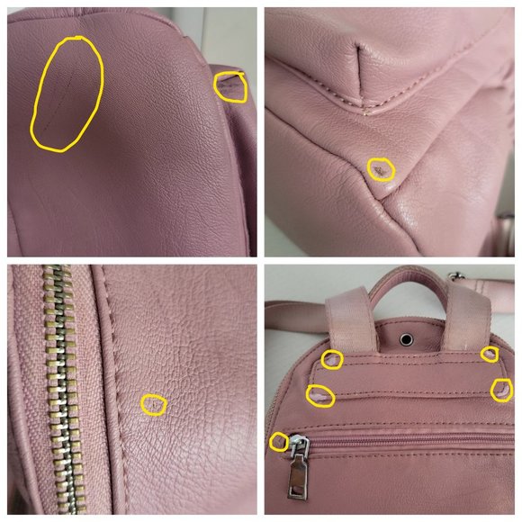 VASCHY Faux Leather Mini Backpack, Lots of Pockets- Pink - Picture 13 of 13